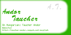 andor taucher business card